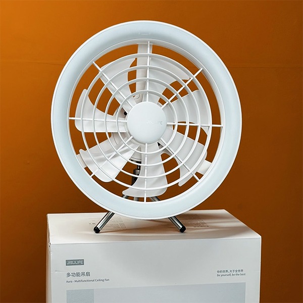 JISULIFE FA17 Outdoor LED Ceiling Fan with mini Tripod Stand